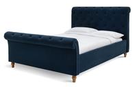 Argos Home Harrogate Kingsize Velvet Bed Frame - Navy