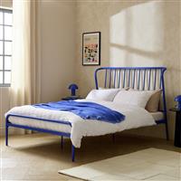 Habitat Kanso Small Double Metal Bed Frame - Blue