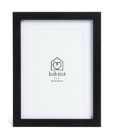 "Habitat 3 Pack Black Wooden Picture Frames - 4x6"""