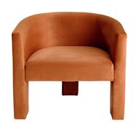 Argos Home Lazlo Velvet Chair - Orange