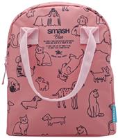 Smash Cat Dog Coral Lunch Bag