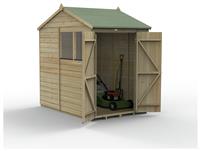 Forest Beckwood Shiplap 2 Windows Reverse Apex Shed - 7x5ft