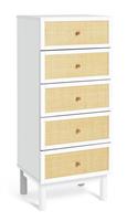 Habitat Simone 5 Drawer Tallboy - White