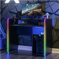 X Rocker Electra Wireless Charging Gaming Desk - Black