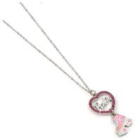 Barbie Crystal Heart and Roller Skate Necklace