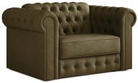 Jay-Be Chesterfield Fabric Cuddle Chair Sofa Bed -Sage Green