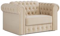 Jay-Be Chesterfield Fabric Cuddle Chair Sofa Bed - Cream