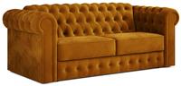 Jay-Be Chesterfield Velvet 3 Seater Sofa Bed - Gold