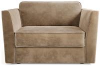 Jay-Be Elegance Velvet Cuddle Chair Sofa Bed - Beige