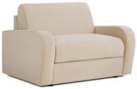 Jay-Be Deco Fabric Love Chair Sofa Bed - Cream