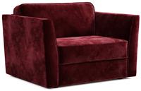 Jay-Be Elegance Velvet Cuddle Chair Sofa Bed - Burgundy