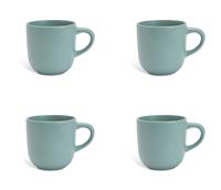 Habitat Matte Glaze Set of 4 Stoneware Mugs - Duck Egg
