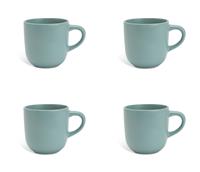 Habitat Matte Glaze Set of 4 Stoneware Mugs - Duck Egg