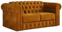 Jay-Be Chesterfield Velvet 2 Seater Sofa Bed - Gold