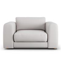 Habitat Ayr Fabric Cuddle Chair - Natural