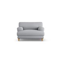 Habitat Askem Fabric Cuddle Chair - Grey - Ash Leg
