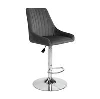 Argos Home Lyle Velvet Bar Stool - Charcoal