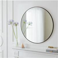 Habitat Black Round Wall Mirror - 82x82cm