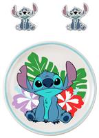 Disney Lilo and Stitch Stud Earrings and Trinket Tray Set