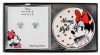 Disney Minnie Stud Earrings and Trinket Tray Set