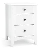 Habitat Minato 3 Drawer Bedside Table - White