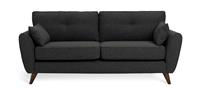 Habitat Iris Fabric 3 Seater Sofa - Charcoal