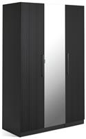 Habitat Hamburg Linear 3 Door Wardrobe - Anthracite
