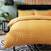 Habitat Cotton Triangle Waffle Mustard Bedding Set - King