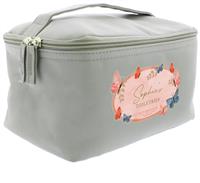 Personalised Message Butterfly Make Up Bag - Grey