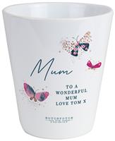 Personalised Message Butterfly Plant Pot