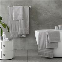 Catherine Lansfield Zero Twist Plain Bath Sheet - Silver