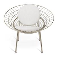 Habitat 60 Lattice Stainless Steel Wire Chair - Silver