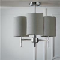 Argos Home Candelabra Steel 3 Light Ceiling Light - Grey