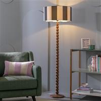 Habitat Bobbin Mango Wood Floor Lamp Base - Walnut