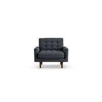 Habitat Fenner Fabric Armchair - Charcoal - Dark Leg