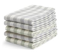 Habitat Yarn Dyed Checked Pack of 5 Tea Towels