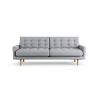 Habitat Fenner Fabric 3 Seater Sofa - Grey - Ash Leg