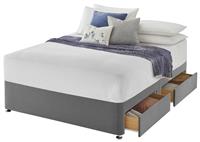 Silentnight Small Double 4 Drawer Divan Bed Base - Grey