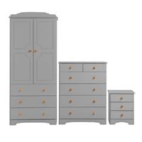 Argos Home Nordic 3 Piece 2 Door Wardrobe Set - Grey