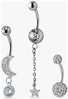 Revere Surgical Steel Belly Bars - Set of 3