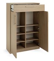 Argos Home Brisbane 2 Door Shoe Storage Cabinet - Oak