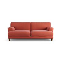 Habitat Askem Fabric 3 Seater Sofa - Papaya - Dark Leg