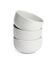 Habitat Matte Glaze 3 Piece Stoneware Nibble Bowls - White