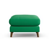 Habitat Lomond Fabric Footstool - Green - Dark Leg