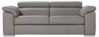 Argos Home Valencia Leather 3 Seater Sofa - Light Grey