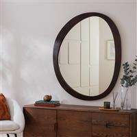 Habitat Mango Wood Irregular Wall Mirror - 120x100cm