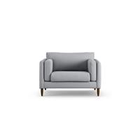Habitat Newington Fabric Cuddle Chair - Grey - Dark Leg