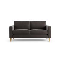 Habitat Flint Velvet 2 Seater Sofa - Slate Grey - Ash Leg
