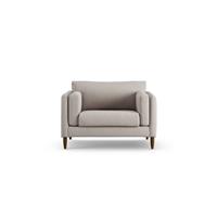 Habitat Newington Fabric Cuddle Chair - Stone - Dark Leg