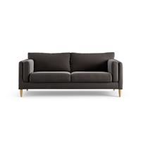Habitat Newington Velvet 3 Seater Sofa - Grey - Ash Leg